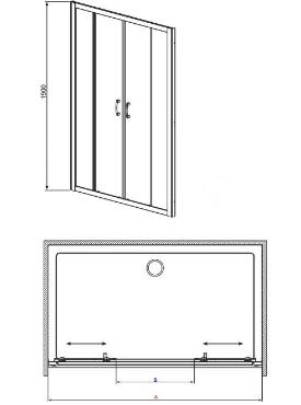 Radaway, Premium Plus DWD zuhanyajt, 140*190 cm