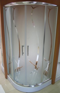 HTB, Lotus Bamboo komplett zuhanykabin tlcval s szifonnal, ves, 90x90, krm keret, 5 mm BHS