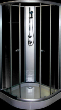 Aqualife, Opal 508C fekete vagy fehr sznben (htlap szne vltozhat) zuhanykabin, 90x90x205 cm