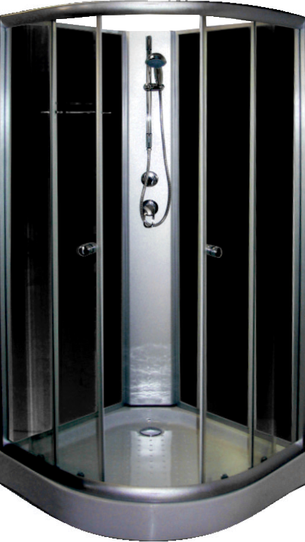 Aqualife, Opal 508C fekete vagy fehr sznben (htlap szne vltozhat) zuhanykabin, 90x90x205 cm