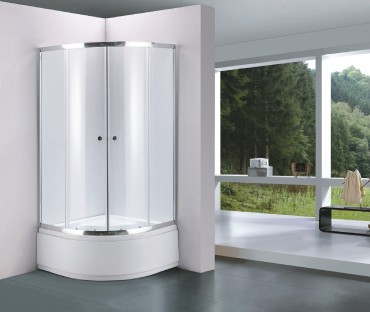 HTB, Frankfurt komplett magas t�lc�s zuhanykabin 90x90x194,5 cm, natur �veg, kr�m keret, 5 mm (R521-90)