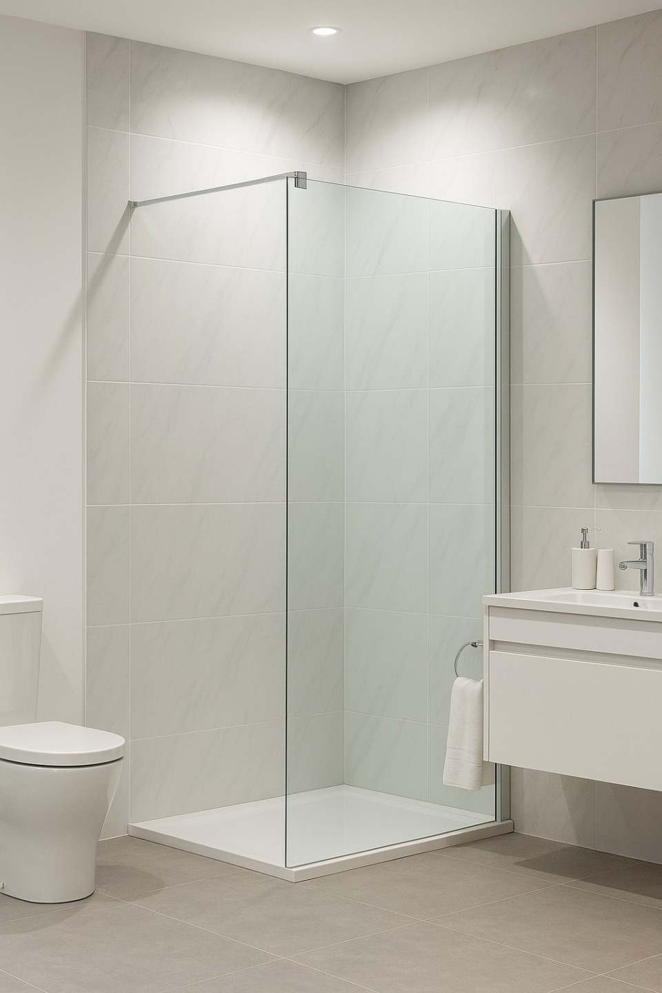 HTB, Zadar Walk-in C-916, Zuhanyfal, 6 mm �veg, kr�m kerettel, 100 cm