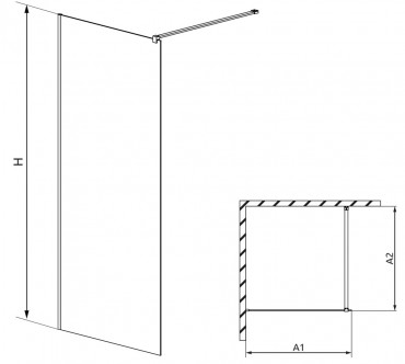 Radaway, Modo New Black II 60 zuhanyfal