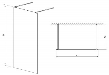 Radaway, Modo New Black I Frame 120 zuhanyfal