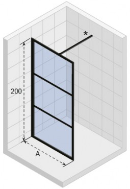 Riho, Grid zuhanykabin oldalfal, 90*200 cm, GB4090000