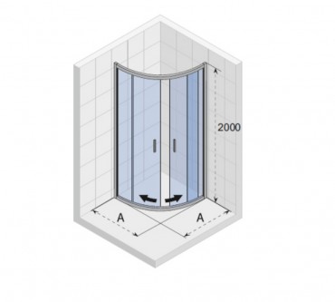 Riho, Hamar 2.0, GR16200 Zuhanykabin, �ves, 100x100 cm