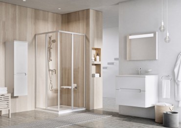 Ravak, Supernova SRV2-90 S Oldalfal, nat�r �veg, feh�r keret, 90 cm 