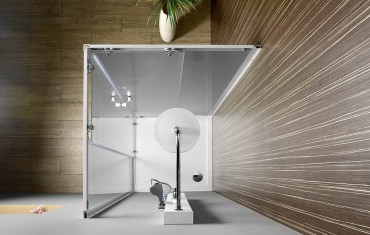 Sapho, Aqualine Alain szgletes zuhanykabin, 80x80cm, Brick veg